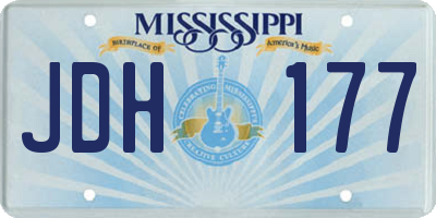 MS license plate JDH177