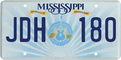 MS license plate JDH180