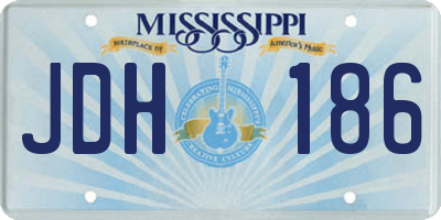 MS license plate JDH186