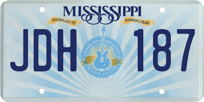 MS license plate JDH187