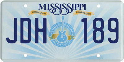 MS license plate JDH189