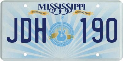 MS license plate JDH190