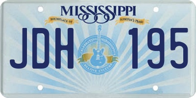 MS license plate JDH195