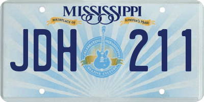 MS license plate JDH211