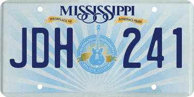 MS license plate JDH241