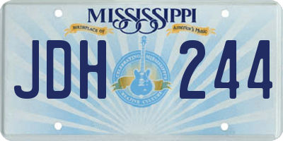 MS license plate JDH244