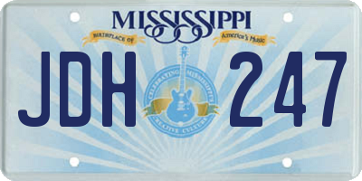 MS license plate JDH247