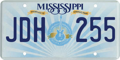 MS license plate JDH255