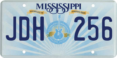 MS license plate JDH256
