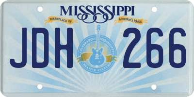 MS license plate JDH266