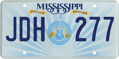 MS license plate JDH277