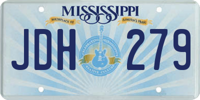 MS license plate JDH279