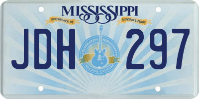 MS license plate JDH297