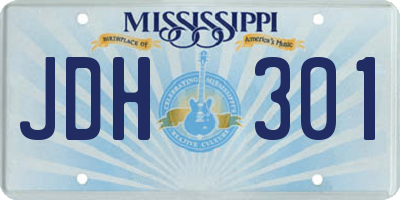 MS license plate JDH301