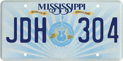 MS license plate JDH304