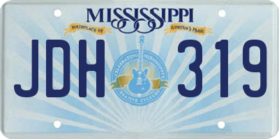 MS license plate JDH319