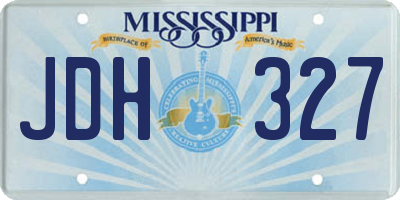 MS license plate JDH327