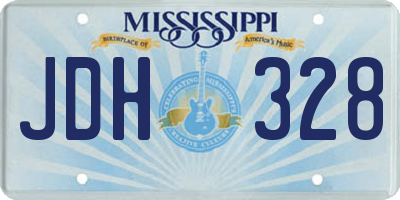 MS license plate JDH328