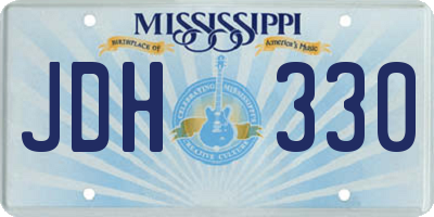 MS license plate JDH330