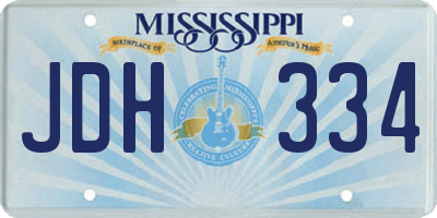 MS license plate JDH334