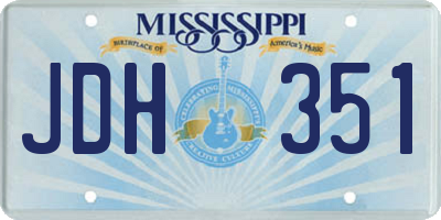 MS license plate JDH351