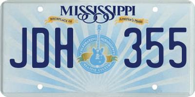 MS license plate JDH355
