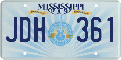 MS license plate JDH361