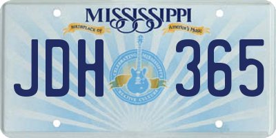 MS license plate JDH365