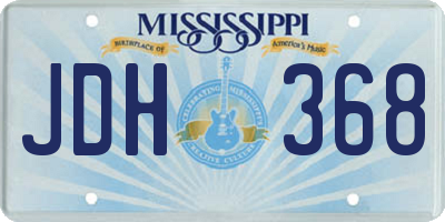 MS license plate JDH368