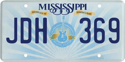 MS license plate JDH369