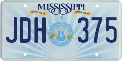MS license plate JDH375