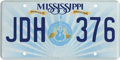 MS license plate JDH376