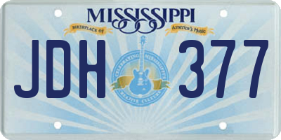 MS license plate JDH377