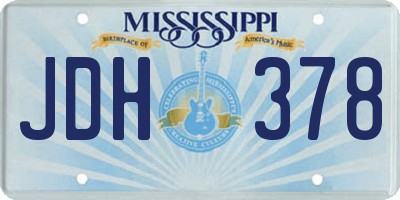 MS license plate JDH378