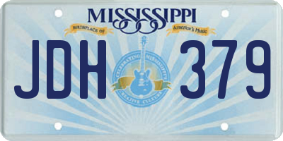 MS license plate JDH379