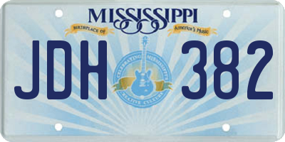 MS license plate JDH382