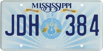 MS license plate JDH384