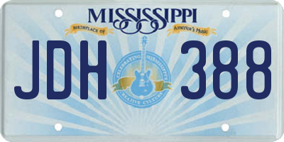 MS license plate JDH388