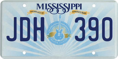 MS license plate JDH390
