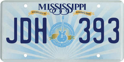MS license plate JDH393