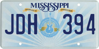 MS license plate JDH394