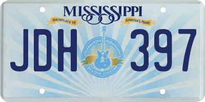 MS license plate JDH397