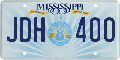 MS license plate JDH400