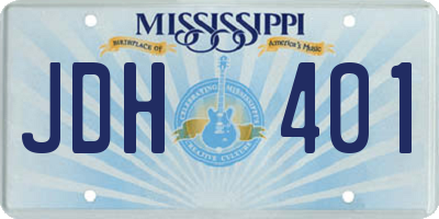 MS license plate JDH401