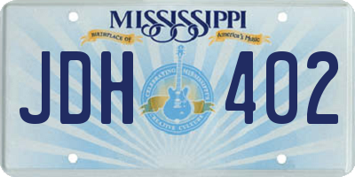 MS license plate JDH402