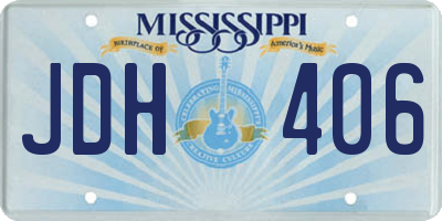 MS license plate JDH406