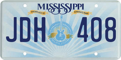 MS license plate JDH408