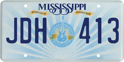 MS license plate JDH413