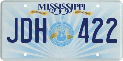 MS license plate JDH422