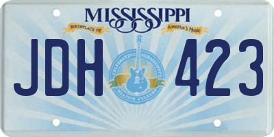 MS license plate JDH423